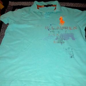 Polo Ralph Lauren “graphic” stained polo